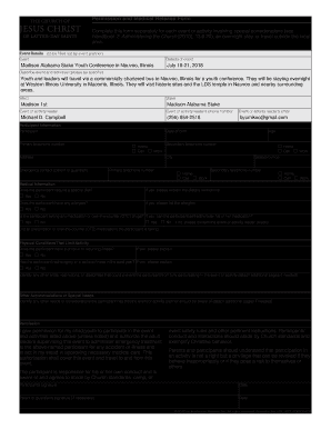 Lds Permission Slip  Form