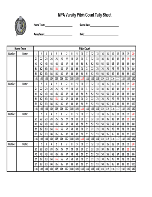 Pitch Counter Online  Form