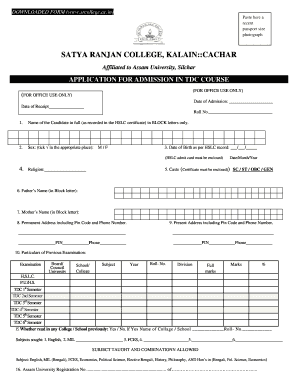 Sr College Kalain  Form