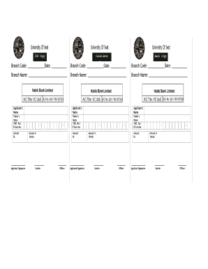 Hbl Deposit Slip  Form