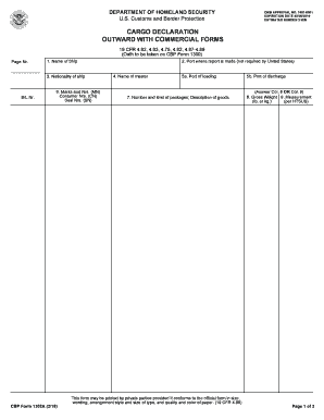 Cbp Forms Terminology