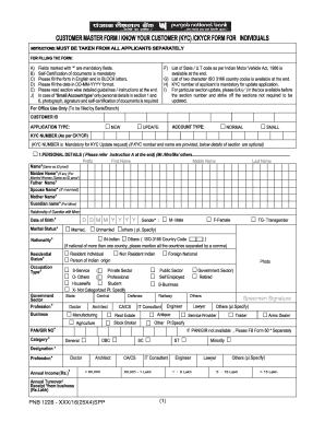 Pnb Kyc Form PDF