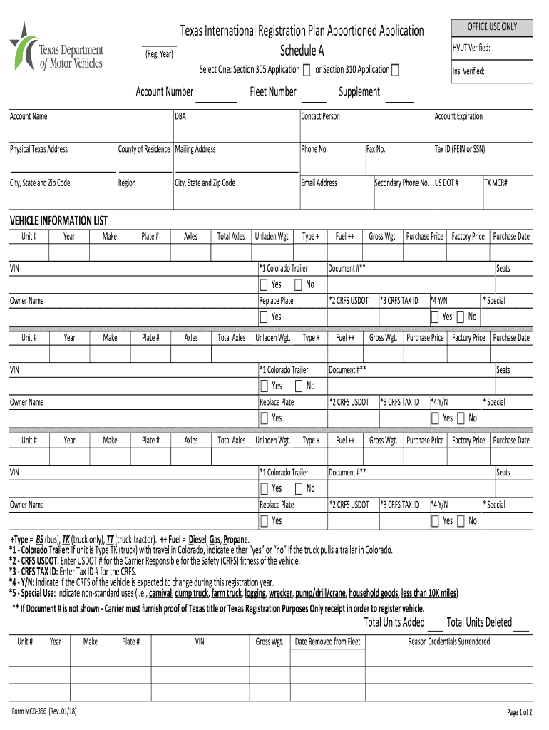 Mcd 356  Form