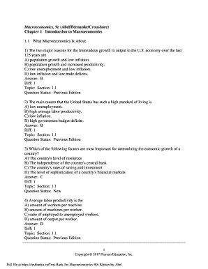 Macroeconomics Test Bank PDF  Form