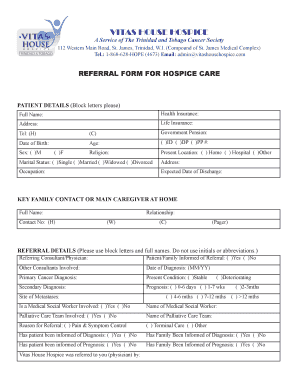 Vitas Hospice  Form