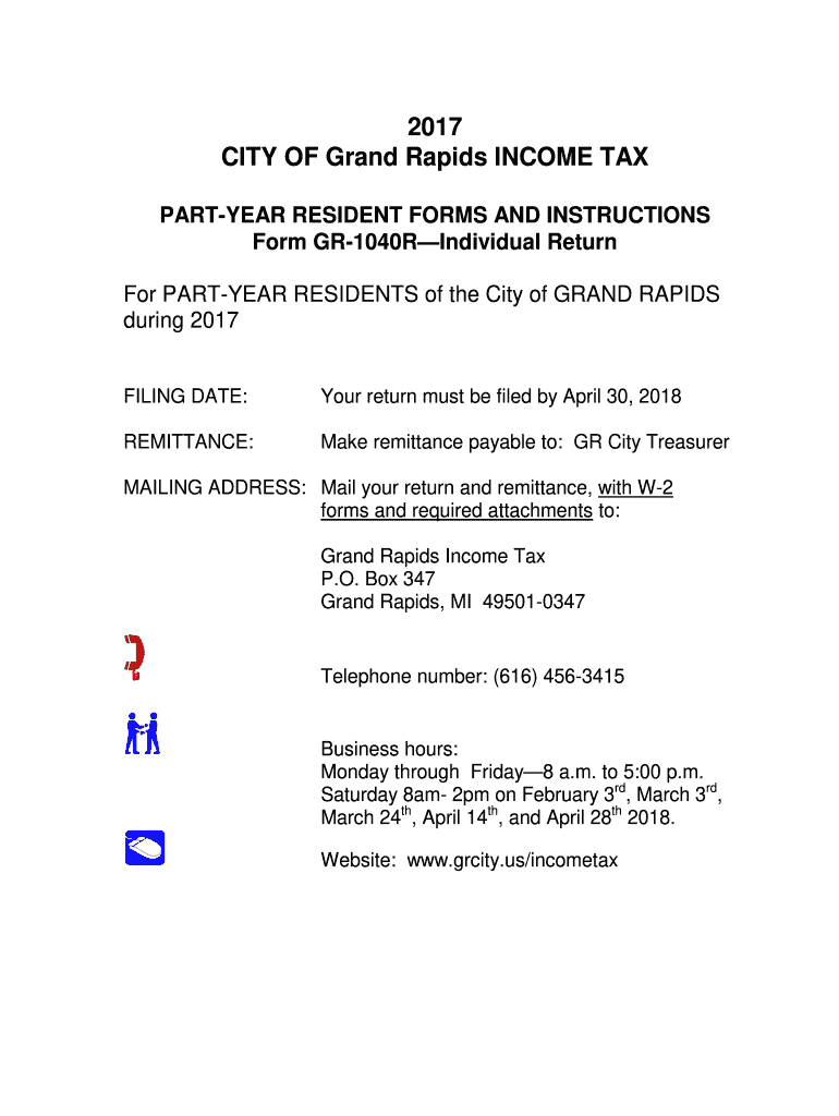 Get and Sign CITY of Grand Rapids INCOME TAX 2017-2022 Form