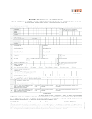 Form 60 Idfc Bank