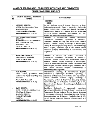 Ssb Hospital Delhi  Form