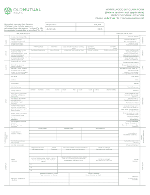 Old Mutual Motor Accident Claim Form