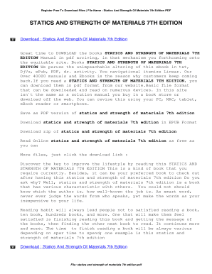 Statics and Strength of Materials 7th Edition PDF  Form