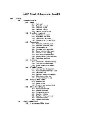 Nahb Chart of Accounts Excel  Form