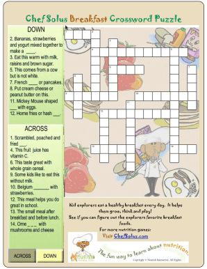 Food Crosswords  Form