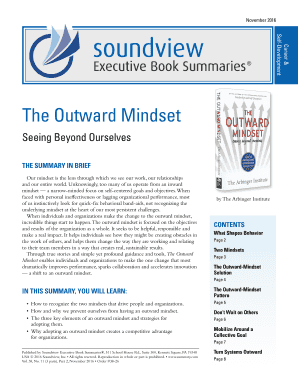 The Outward Mindset PDF No Download Needed  Form