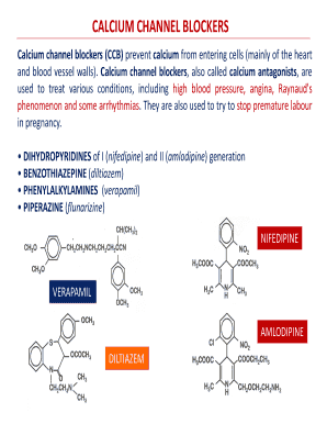 Calcium Channel Blockers  Form