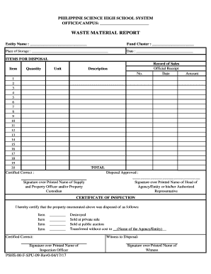 Procurement Form Template