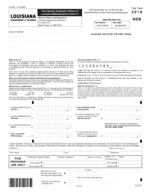  L1 Form Louisiana 2018