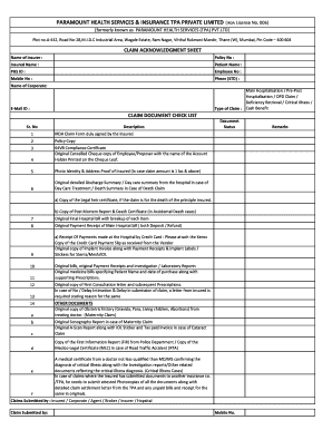 Paramount Preauth Form