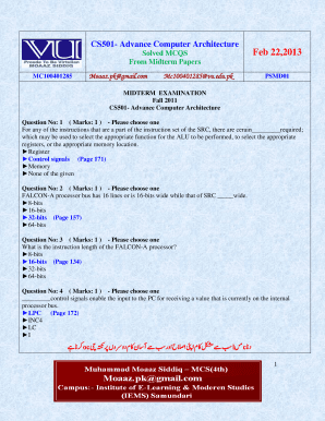 Cs501 Midterm Solved Papers  Form