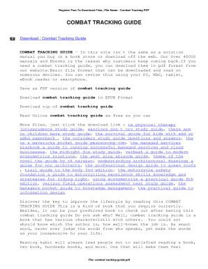 Combat Tracking Guide PDF  Form