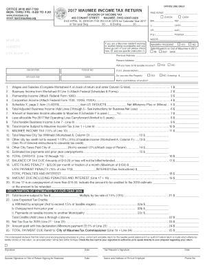  Tax Maumee Income  Form 2017
