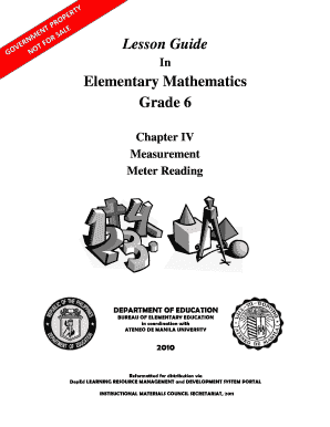 Lesson Guide in Elementary Mathematics Grade 6  Form