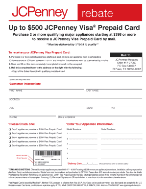 Jcpenney Rebates  Form