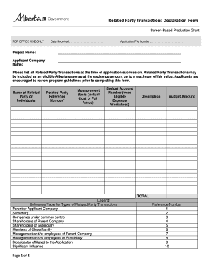 Related Party Declaration Form