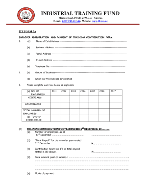 Itf Form 7a