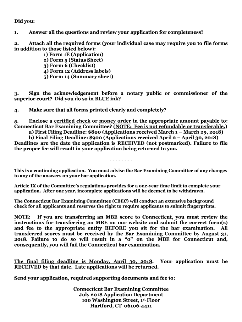 Form 1e Application