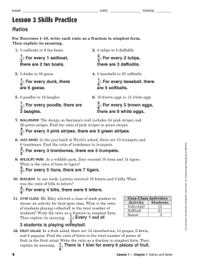 Fluency and Skills Practice Answer Key  Form