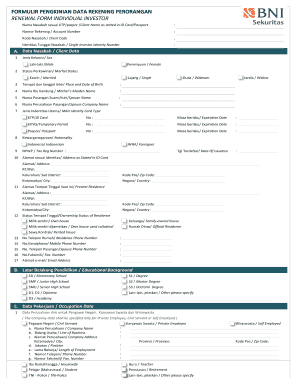 Pengkinian Data Bni  Form