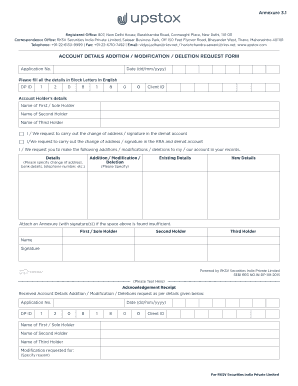Upstox Nomination Form
