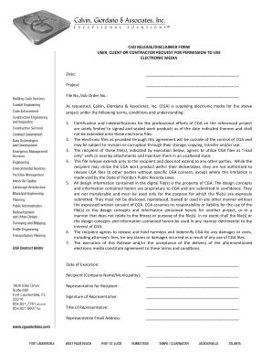 Cad Release Form