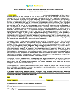 Medical Weight Loss Consent Form DOC