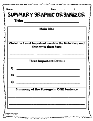 Summary Graphic Organizer BCPS  Form