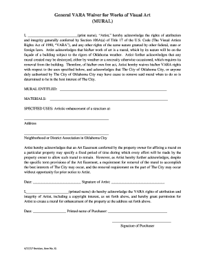 Vara Waiver  Form