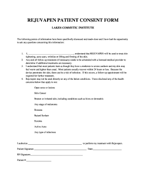 REJUVAPEN PATIENT CONSENT FORM Lakes