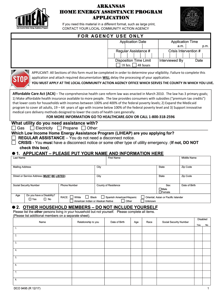 Liheap Arkansas Online Application  Form