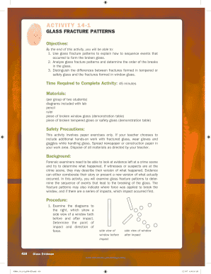 Activity 14 1 Glass Fracture Patterns Answer Key  Form