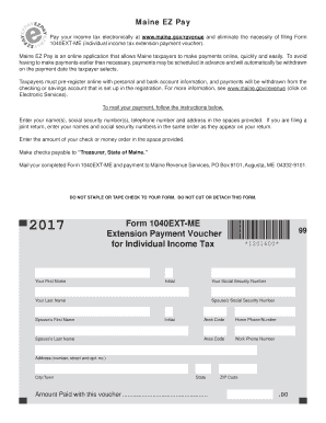 Maine Form 1040EXT-ME