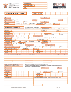 Esayidi Tvet College Application Form