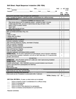 Pals Rapid Sequence Intubation  Form