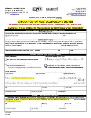 Reco Application Form