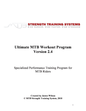 Mtb Training Program PDF  Form
