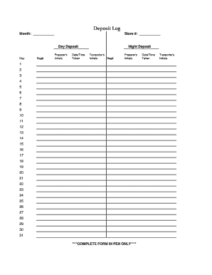 Deposit Log Jeffrey Corp  Form