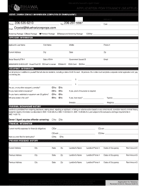 Blue Horizon Properties  Form