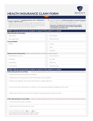 Regency for Expats Claim Form