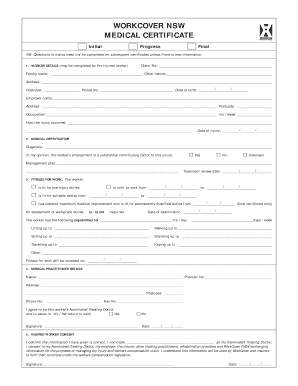Medical Certificate Template Nsw  Form