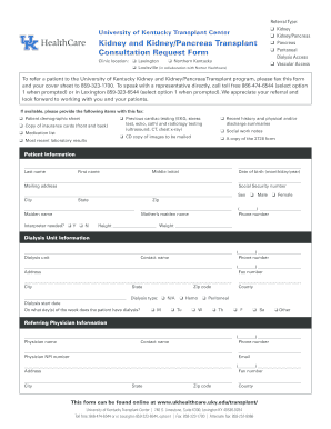  University of Kentucky Transplant Center Kidney and Kidney 2015