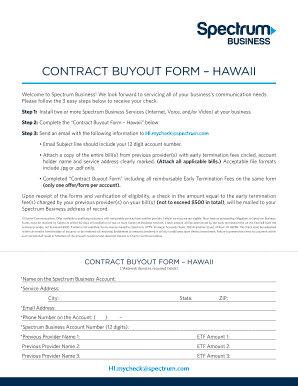 Spectrum Business Contract Buyout  Form